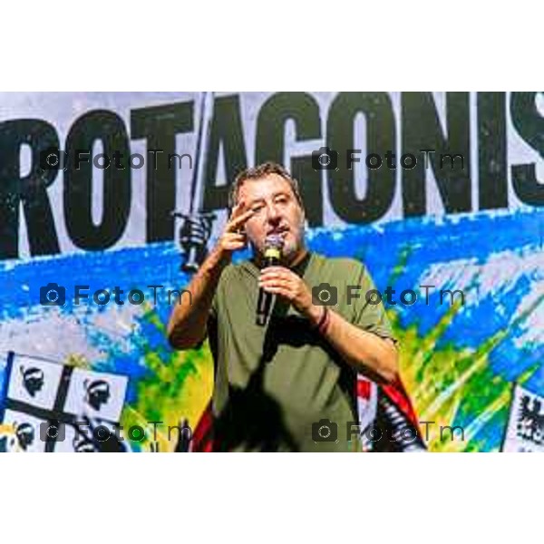 Pontida intervento di Salvini al raduno dei giovani Leghisti Sabato 19 Settembre 2026