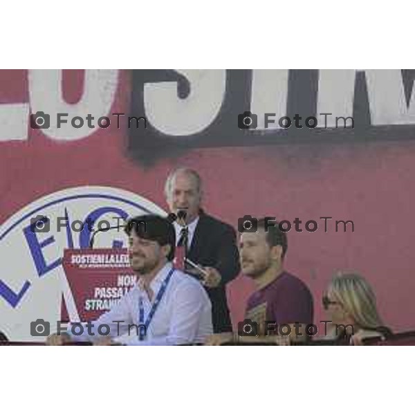 Bergamo Prato di Pontida raduno Leghista Luca Zaia 20 settembre 2026 Bg Italia Foto Tiziano Manzoni Lapresse