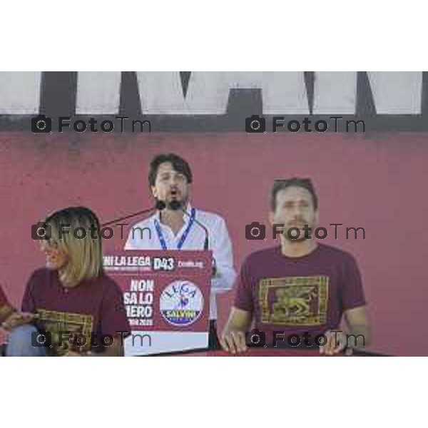 Bergamo Prato di Pontida raduno Leghista Gruppo Regione Veneto Alberto Stefani 20 settembre 2026 Bg Italia Foto Tiziano Manzoni Lapresse