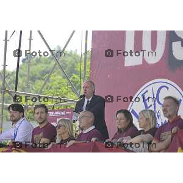 Bergamo Prato di Pontida raduno Leghista Luca Zaia 20 settembre 2026 Bg Italia Foto Tiziano Manzoni Lapresse