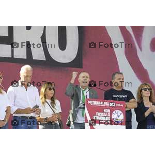 Bergamo Prato di Pontida raduno LeghistaRomeo contestato20 settembre 2026 Bg Italia Foto Tiziano Manzoni Lapresse