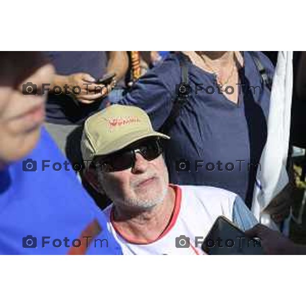 Bergamo Prato di Pontida raduno Leghista Intervistato Paravisi 20 settembre 2026 Bg Italia Foto Tiziano Manzoni Lapresse