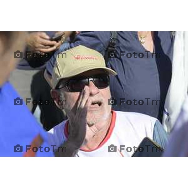 Bergamo Prato di Pontida raduno Leghista Intervistato Paravisi 20 settembre 2026 Bg Italia Foto Tiziano Manzoni Lapresse