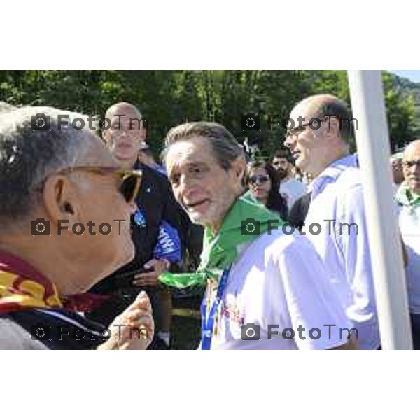 Bergamo Prato di Pontida raduno Leghista Fontana 20 settembre 2026 Bg Italia Foto Tiziano Manzoni Lapresse