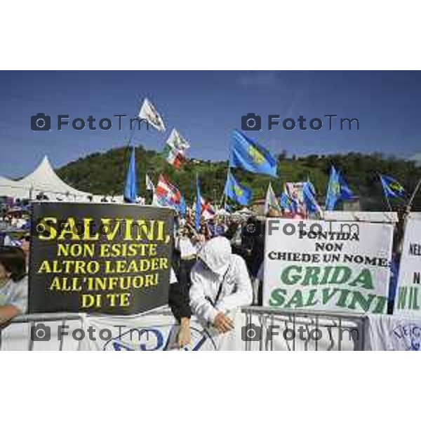 Bergamo Prato di Pontida raduno Leghista Militanti 20 settembre 2026 Bg Italia Foto Tiziano Manzoni Lapresse