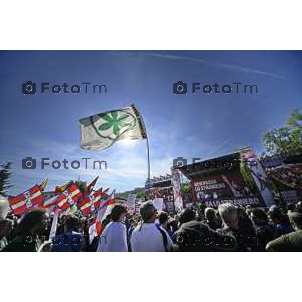 Bergamo Prato di Pontida raduno Leghista Salvini 20 settembre 2026 Bg Italia Foto Tiziano Manzoni Lapresse