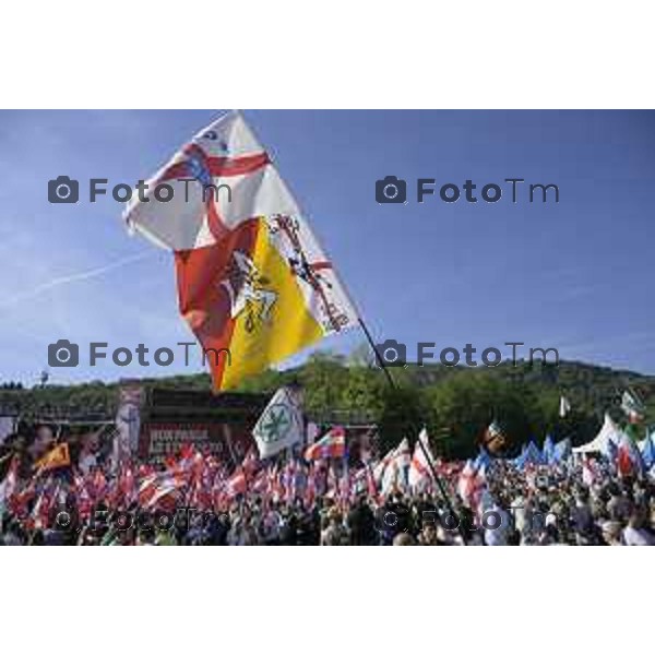 Bergamo Prato di Pontida raduno Leghista Salvini 20 settembre 2026 Bg Italia Foto Tiziano Manzoni Lapresse