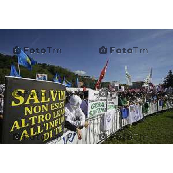 Bergamo Prato di Pontida raduno Leghista Militanti 20 settembre 2026 Bg Italia Foto Tiziano Manzoni Lapresse