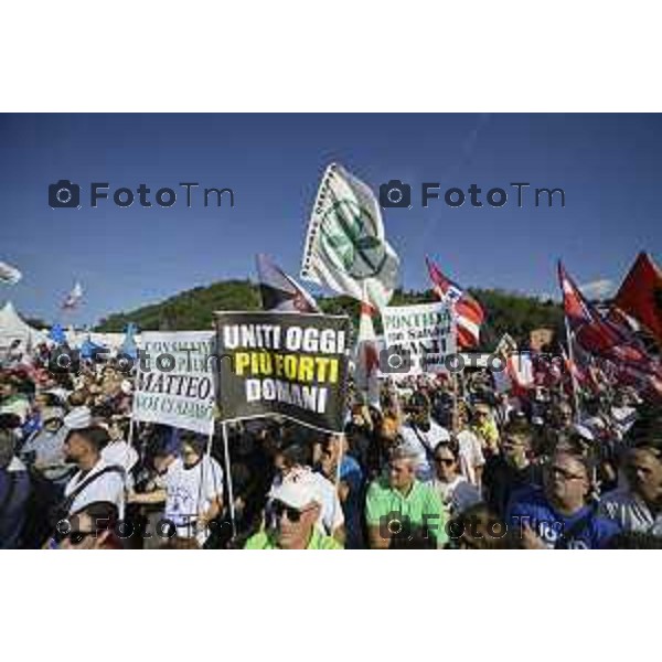 Bergamo Prato di Pontida raduno Leghista Militanti 20 settembre 2026 Bg Italia Foto Tiziano Manzoni Lapresse