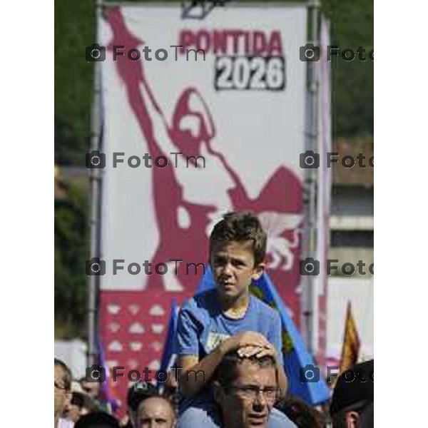 Bergamo Prato di Pontida raduno Leghista Salvini 20 settembre 2026 Bg Italia Foto Tiziano Manzoni Lapresse