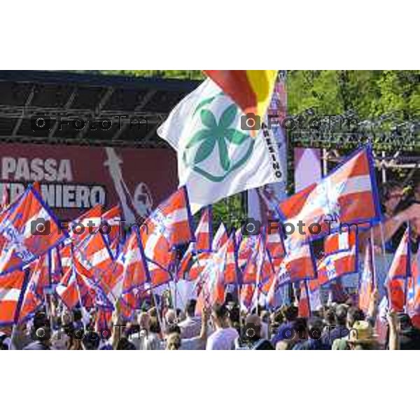 Bergamo Prato di Pontida raduno Leghista Salvini 20 settembre 2026 Bg Italia Foto Tiziano Manzoni Lapresse