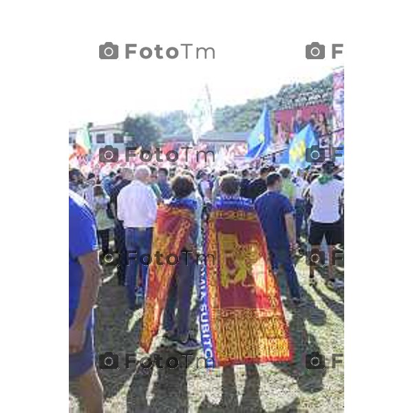 Bergamo Prato di Pontida raduno Leghista Salvini 20 settembre 2026 Bg Italia Foto Tiziano Manzoni Lapresse