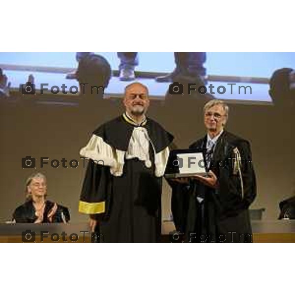 Bergamo Sant\'Agostino la proclamazione delle dottoresse e dei dottori di ricerca UniBg Direttore della Scuola di Alta formazione dottorale Gianpietro Cossali, 25 Settembre 2026 cronaca Bergamo Italia Foto Tiziano Manzoni Lapresse
