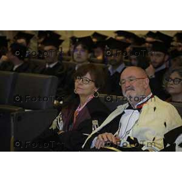 Bergamo Sant\'Agostino la proclamazione delle dottoresse e dei dottori di ricerca UniBg Maria Chiara Carrozza, ordinaria di Biorobotica e Bioingegneria all’Università degli studi di Milano-Bicocca 25 Settembre 2026 cronaca Bergamo Italia Foto Tiziano Manzoni Lapresse