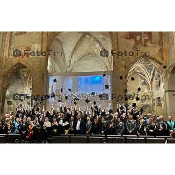 Bergamo Sant\'Agostino la proclamazione delle dottoresse e dei dottori di ricerca UniBg 25 Settembre 2026 cronaca Bergamo Italia Foto Tiziano Manzoni Lapresse