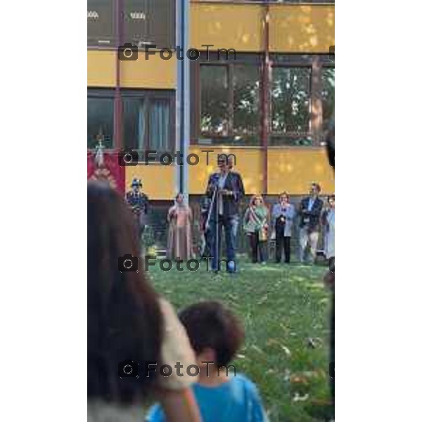 Inaugurazione del Polo per l\'infanzia al Sacro Cuore alla presenza di André Stern, figlio dell\'educatore francese Arno Stern 2 ottobre 2026 Bergamo Italia Foto Tiziano Manzoni Lapresse