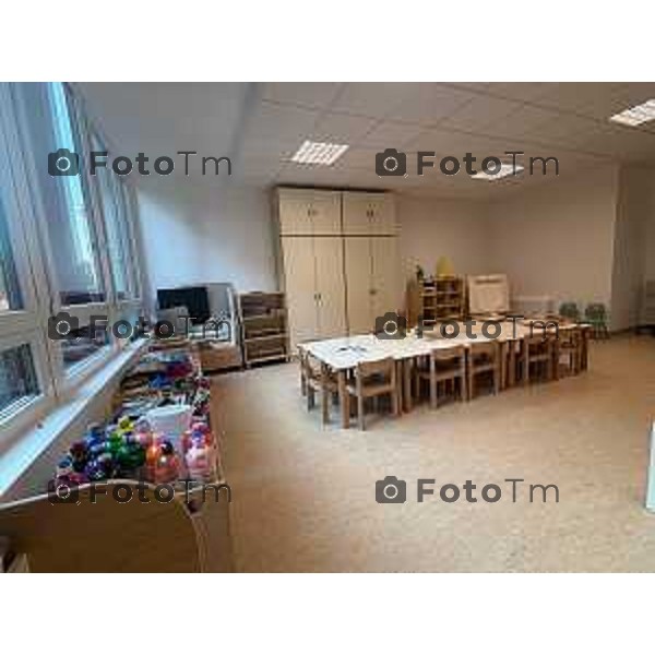 Inaugurazione del Polo per l\'infanzia al Sacro Cuore alla presenza di André Stern, figlio dell\'educatore francese Arno Stern 2 ottobre 2026 Bergamo Italia Foto Tiziano Manzoni Lapresse