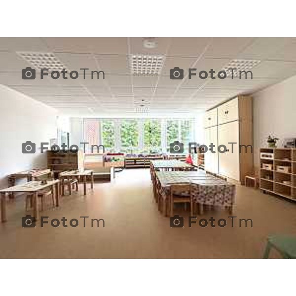 Inaugurazione del Polo per l\'infanzia al Sacro Cuore alla presenza di André Stern, figlio dell\'educatore francese Arno Stern 2 ottobre 2026 Bergamo Italia Foto Tiziano Manzoni Lapresse