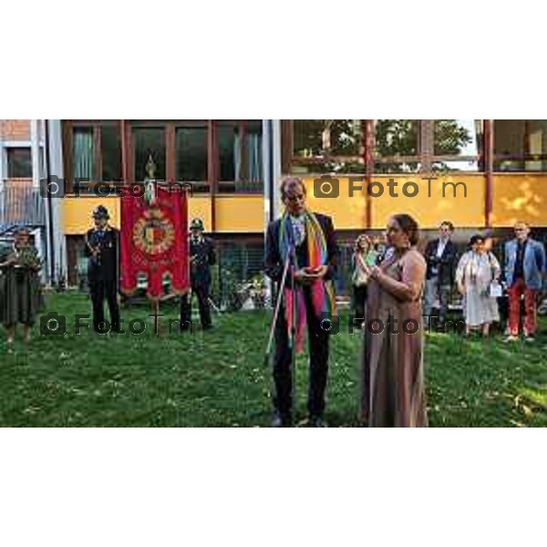 Inaugurazione del Polo per l\'infanzia al Sacro Cuore alla presenza di André Stern, figlio dell\'educatore francese Arno Stern 2 ottobre 2026 Bergamo Italia Foto Tiziano Manzoni Lapresse