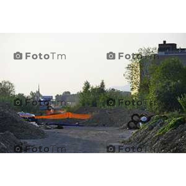 Bergamo Cantiere moorizzazione Raddoppio ferroviario Bg Ponte San Pietro cantieri 02 Ottobre 2026 cronaca Bergamo Italia Foto Tiziano Manzoni Lapresse