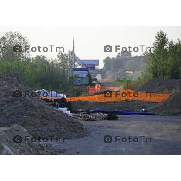 Bergamo Cantiere moorizzazione Raddoppio ferroviario Bg Ponte San Pietro cantieri 02 Ottobre 2026 cronaca Bergamo Italia Foto Tiziano Manzoni Lapresse