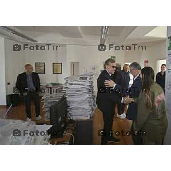 Bergamo Allenatore Atalanta Maurizio Sarri e Cristiano Giuntoli intervistati in redazione del Corriere della Sera Bg 06 Ottobre 2026 cronaca Bergamo Italia Foto Tiziano Manzoni Lapresse