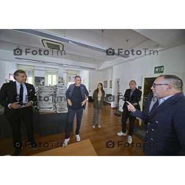 Bergamo Allenatore Atalanta Maurizio Sarri e Cristiano Giuntoli intervistati in redazione del Corriere della Sera Bg 06 Ottobre 2026 cronaca Bergamo Italia Foto Tiziano Manzoni Lapresse