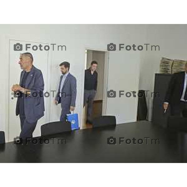 Bergamo Allenatore Atalanta Maurizio Sarri e Cristiano Giuntoli intervistati in redazione del Corriere della Sera Bg 06 Ottobre 2026 cronaca Bergamo Italia Foto Tiziano Manzoni Lapresse
