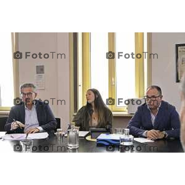 Bergamo Allenatore Atalanta Maurizio Sarri e Cristiano Giuntoli intervistati in redazione del Corriere della Sera Bg 06 Ottobre 2026 cronaca Bergamo Italia Foto Tiziano Manzoni Lapresse