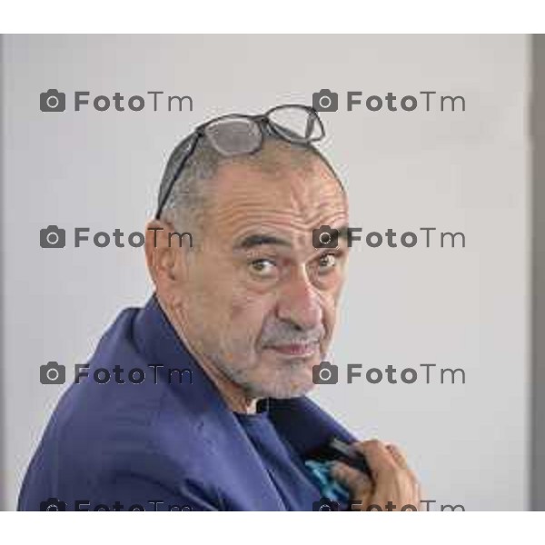 Bergamo Allenatore Atalanta Maurizio Sarri e Cristiano Giuntoli intervistati in redazione del Corriere della Sera Bg 06 Ottobre 2026 cronaca Bergamo Italia Foto Tiziano Manzoni Lapresse