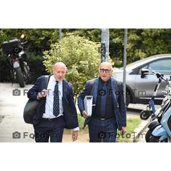 Bergamo Tribunale ingresso avvocati Salvagni e Camporino riesame bossetti 05ottobre 2026 cronaca Bergamo Italia Foto Tiziano Manzoni Lapresse