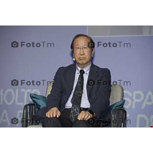 BergamoScienza 2026 Conferenza "spugne molecolari" chimico giapponese Susumu Kitagawa, vincitore del Premio Nobel per la Chimica nel 2025. Ottobre 2026 cronaca Bergamo Italia Foto Tiziano Manzoni Lapresse