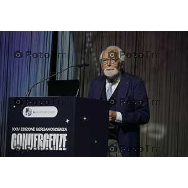 BergamoScienza 2026 Conferenza "spugne molecolari" chimico giapponese Susumu Kitagawa, vincitore del Premio Nobel per la Chimica nel 2025 Giacomo Caldara SIAD Ottobre 2026 cronaca Bergamo Italia Foto Tiziano Manzoni Lapresse