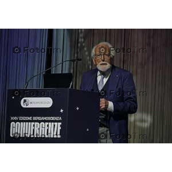 BergamoScienza 2026 Conferenza "spugne molecolari" chimico giapponese Susumu Kitagawa, vincitore del Premio Nobel per la Chimica nel 2025 Giacomo Caldara SIAD Ottobre 2026 cronaca Bergamo Italia Foto Tiziano Manzoni Lapresse