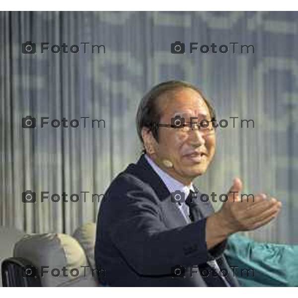 BergamoScienza 2026 Conferenza "spugne molecolari" chimico giapponese Susumu Kitagawa, vincitore del Premio Nobel per la Chimica nel 2025. Ottobre 2026 cronaca Bergamo Italia Foto Tiziano Manzoni Lapresse