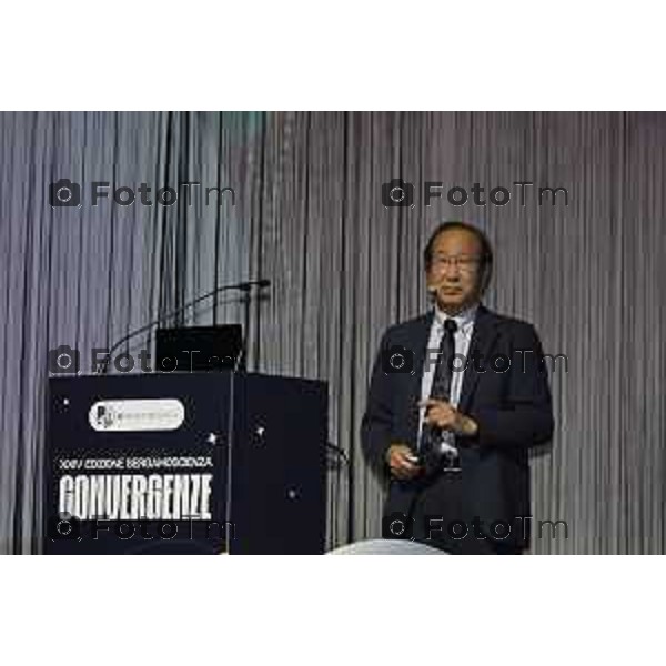 BergamoScienza 2026 Conferenza "spugne molecolari" chimico giapponese Susumu Kitagawa, vincitore del Premio Nobel per la Chimica nel 2025. Ottobre 2026 cronaca Bergamo Italia Foto Tiziano Manzoni Lapresse