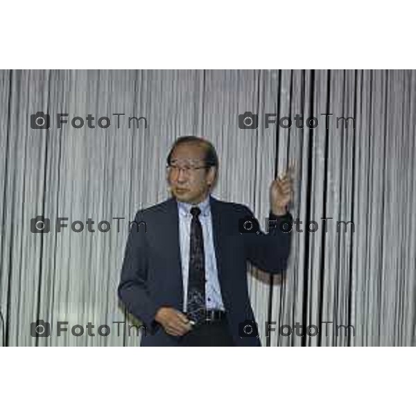 BergamoScienza 2026 Conferenza "spugne molecolari" chimico giapponese Susumu Kitagawa, vincitore del Premio Nobel per la Chimica nel 2025. Ottobre 2026 cronaca Bergamo Italia Foto Tiziano Manzoni Lapresse