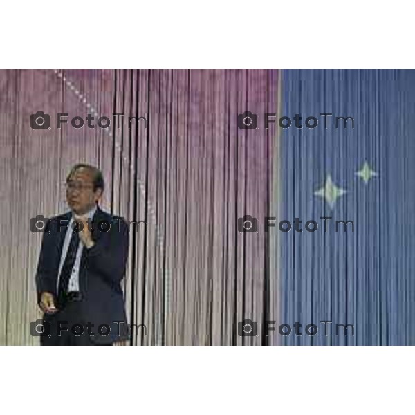 BergamoScienza 2026 Conferenza "spugne molecolari" chimico giapponese Susumu Kitagawa, vincitore del Premio Nobel per la Chimica nel 2025. Ottobre 2026 cronaca Bergamo Italia Foto Tiziano Manzoni Lapresse