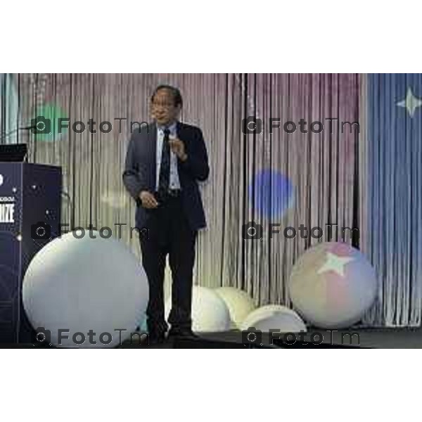 BergamoScienza 2026 Conferenza "spugne molecolari" chimico giapponese Susumu Kitagawa, vincitore del Premio Nobel per la Chimica nel 2025. Ottobre 2026 cronaca Bergamo Italia Foto Tiziano Manzoni Lapresse