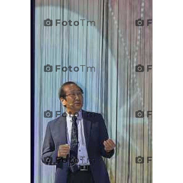 BergamoScienza 2026 Conferenza "spugne molecolari" chimico giapponese Susumu Kitagawa, vincitore del Premio Nobel per la Chimica nel 2025. Ottobre 2026 cronaca Bergamo Italia Foto Tiziano Manzoni Lapresse
