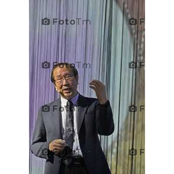 BergamoScienza 2026 Conferenza "spugne molecolari" chimico giapponese Susumu Kitagawa, vincitore del Premio Nobel per la Chimica nel 2025. Ottobre 2026 cronaca Bergamo Italia Foto Tiziano Manzoni Lapresse