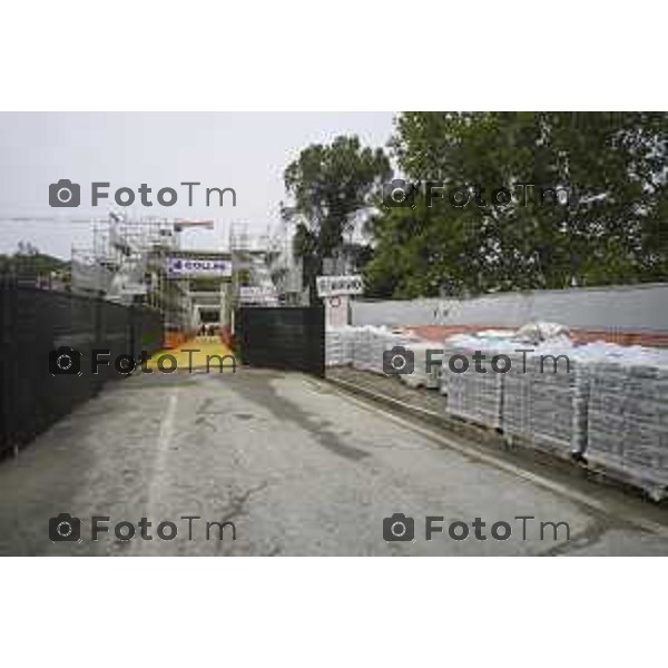 Brivio Bg Visita cantiere ponte avanzamento lavori 10 ottobre 2026 cronaca Bergamo Italia Foto Tiziano Manzoni Lapresse