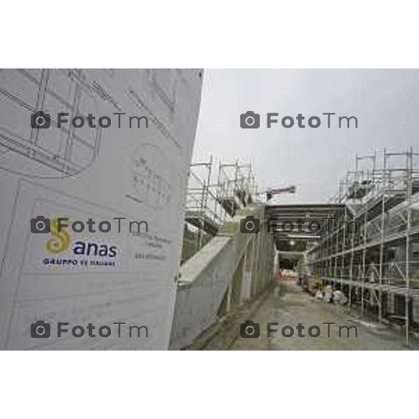 Brivio Bg Visita cantiere ponte avanzamento lavori 10 ottobre 2026 cronaca Bergamo Italia Foto Tiziano Manzoni Lapresse