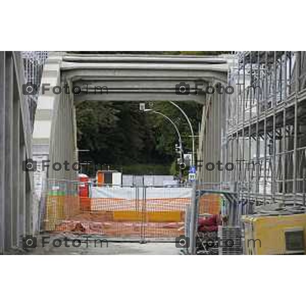 Brivio Bg Visita cantiere ponte avanzamento lavori 10 ottobre 2026 cronaca Bergamo Italia Foto Tiziano Manzoni Lapresse