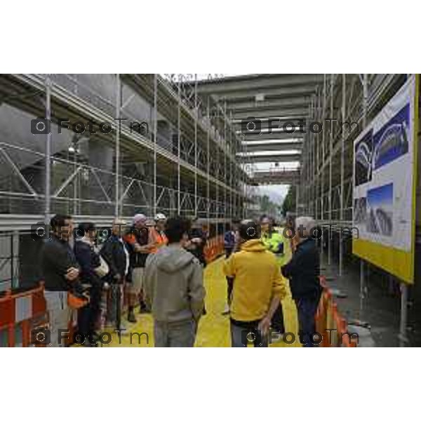 Brivio Bg Visita cantiere ponte avanzamento lavori 10 ottobre 2026 cronaca Bergamo Italia Foto Tiziano Manzoni Lapresse