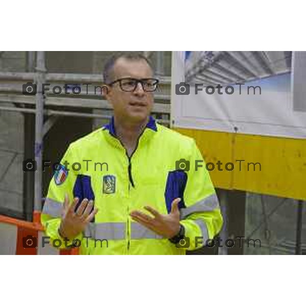 Brivio Bg Visita cantiere ponte avanzamento lavori Ingernere Buonamico Marcello ANAS 10 ottobre 2026 cronaca Bergamo Italia Foto Tiziano Manzoni Lapresse