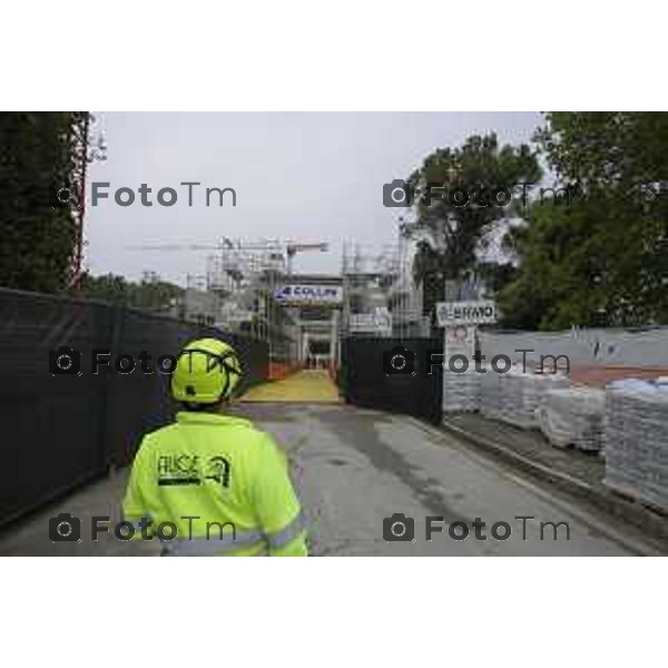 Brivio Bg Visita cantiere ponte avanzamento lavori 10 ottobre 2026 cronaca Bergamo Italia Foto Tiziano Manzoni Lapresse