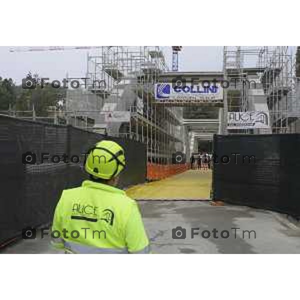 Brivio Bg Visita cantiere ponte avanzamento lavori 10 ottobre 2026 cronaca Bergamo Italia Foto Tiziano Manzoni Lapresse
