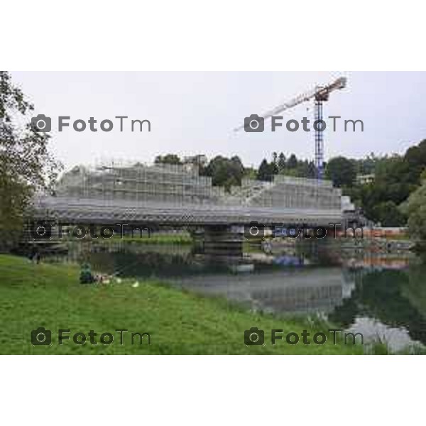 Brivio Bg Visita cantiere ponte avanzamento lavori 10 ottobre 2026 cronaca Bergamo Italia Foto Tiziano Manzoni Lapresse
