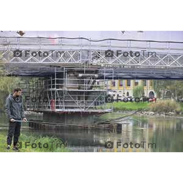 Brivio Bg Visita cantiere ponte avanzamento lavori 10 ottobre 2026 cronaca Bergamo Italia Foto Tiziano Manzoni Lapresse